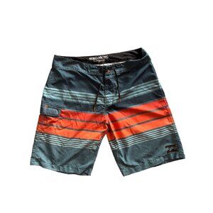 Men's Size 36 Billabong Originals Board Shorts Multicolor Striped Swim Trunks